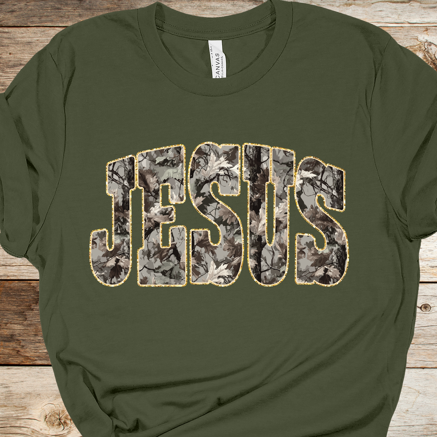 Camo Jesus Graphic Tee