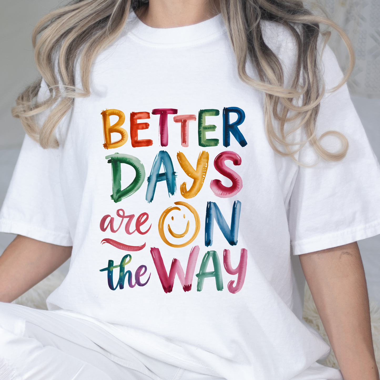 Better Days White Graphic Tee
