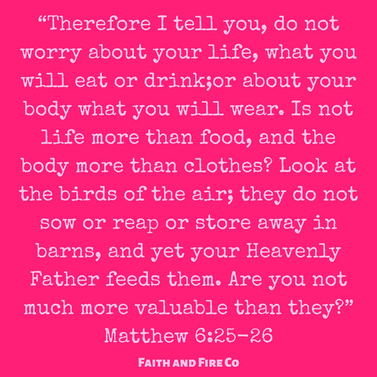 God knows what we need and he always provides for us.