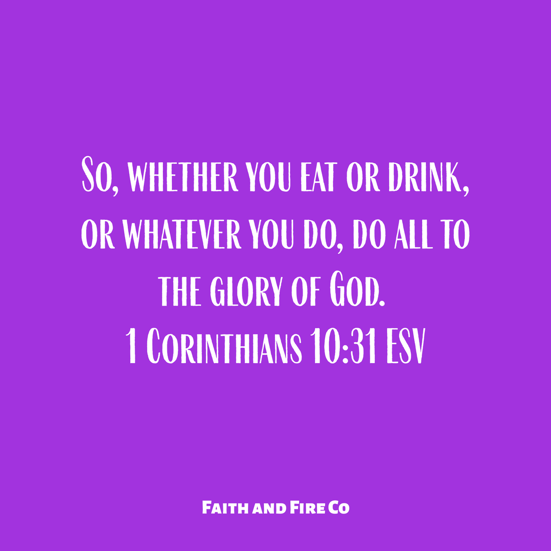 Live your life for God