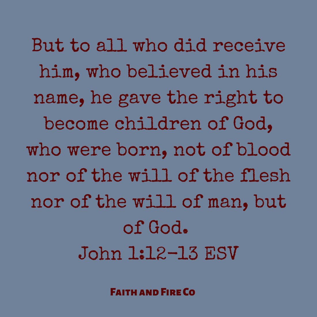 We are God's children.