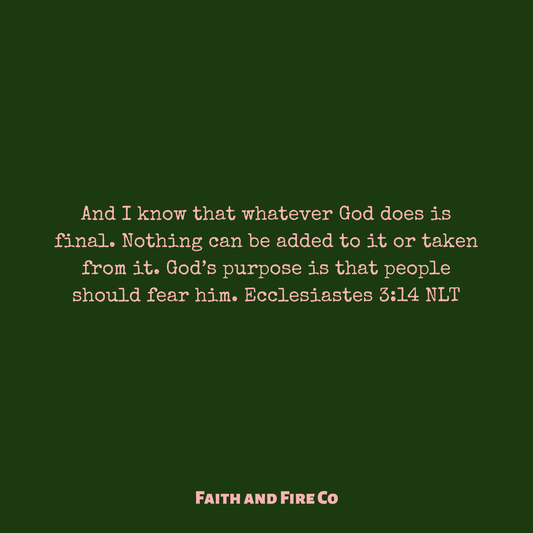 What God Says is Final