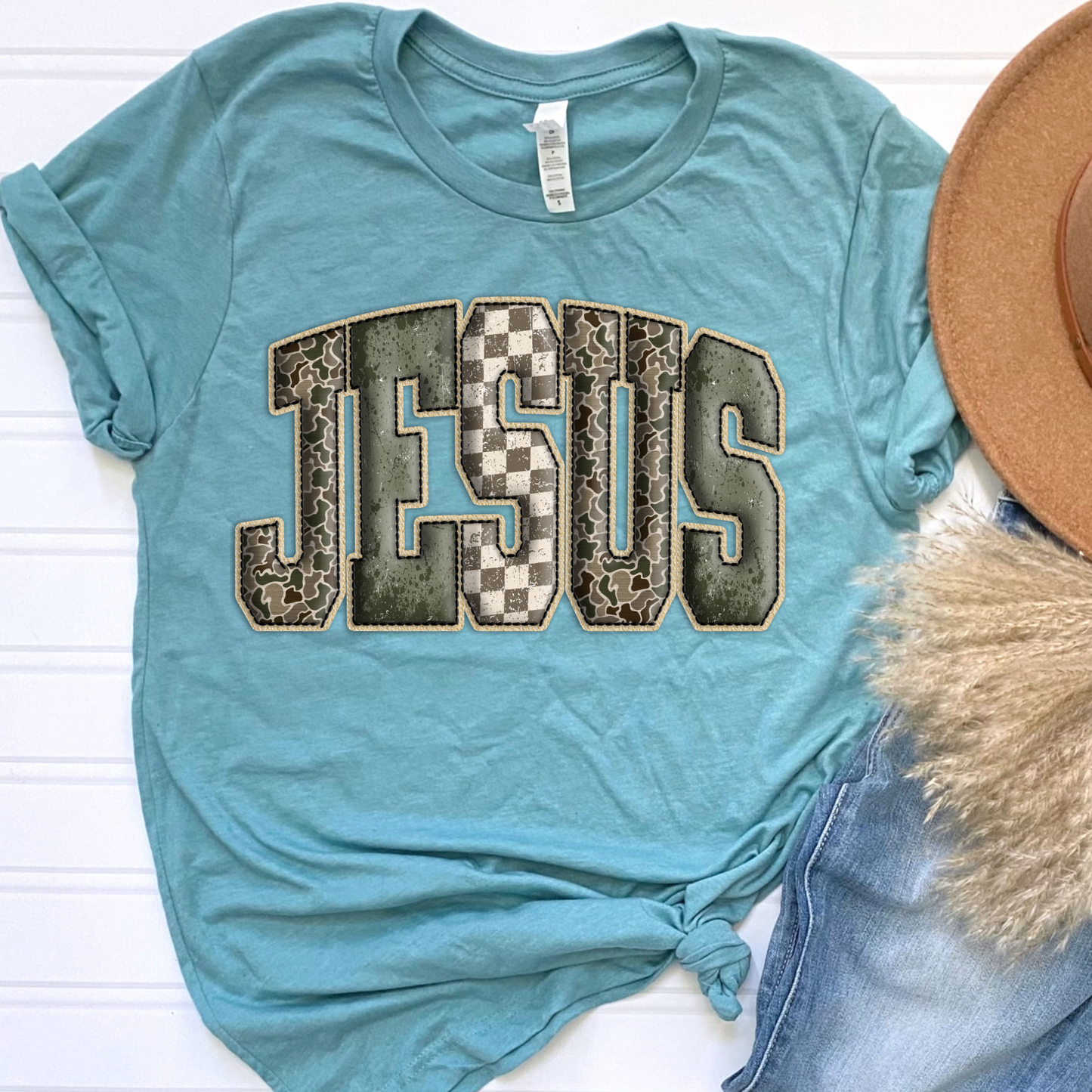 Southern Jesus Grey Graphic Tee