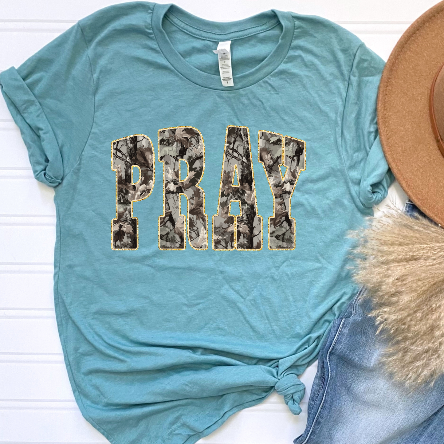 Camo Pray Graphic Tee
