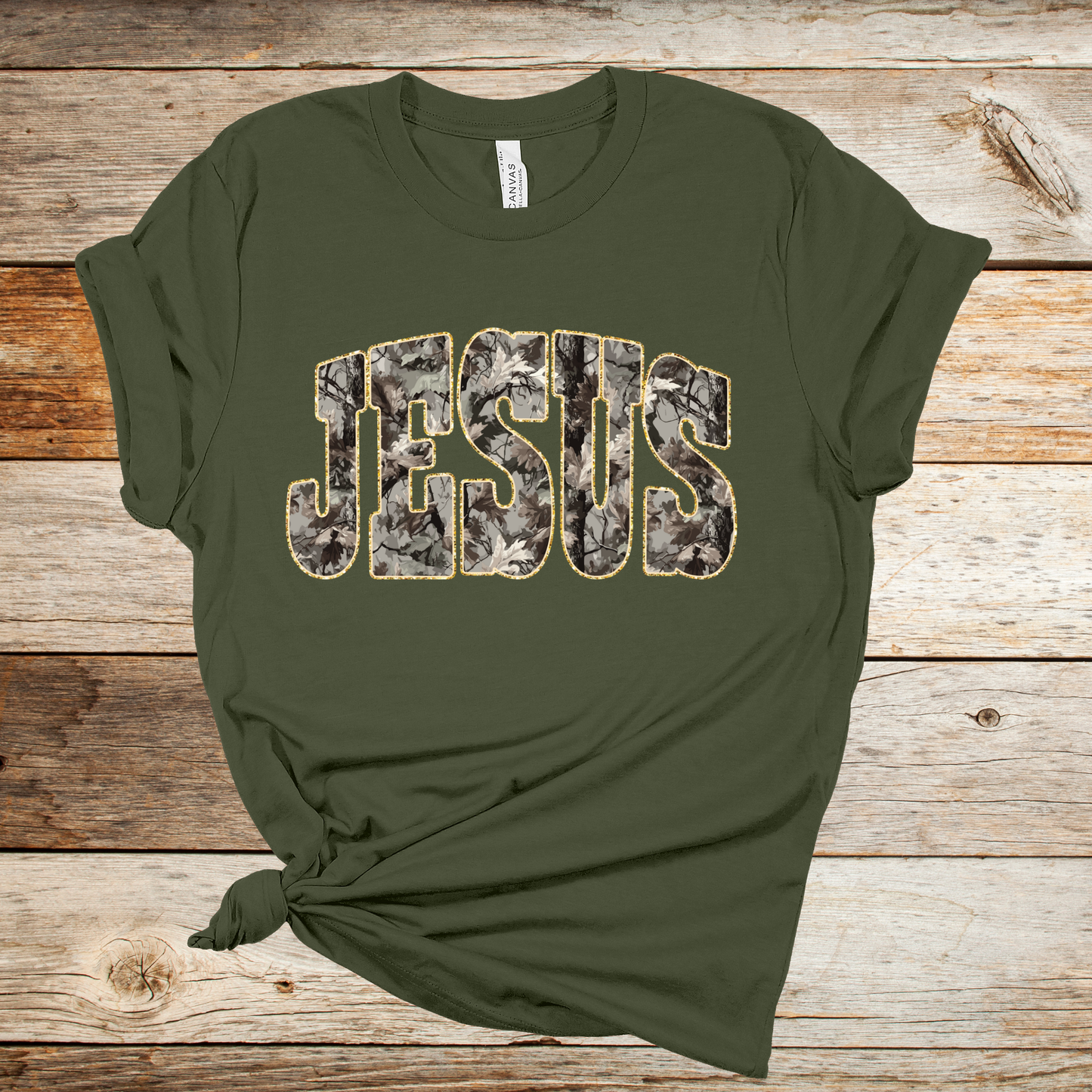 Camo Jesus Graphic Tee