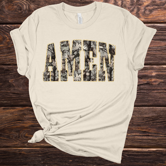 Camo Amen Graphic Tee