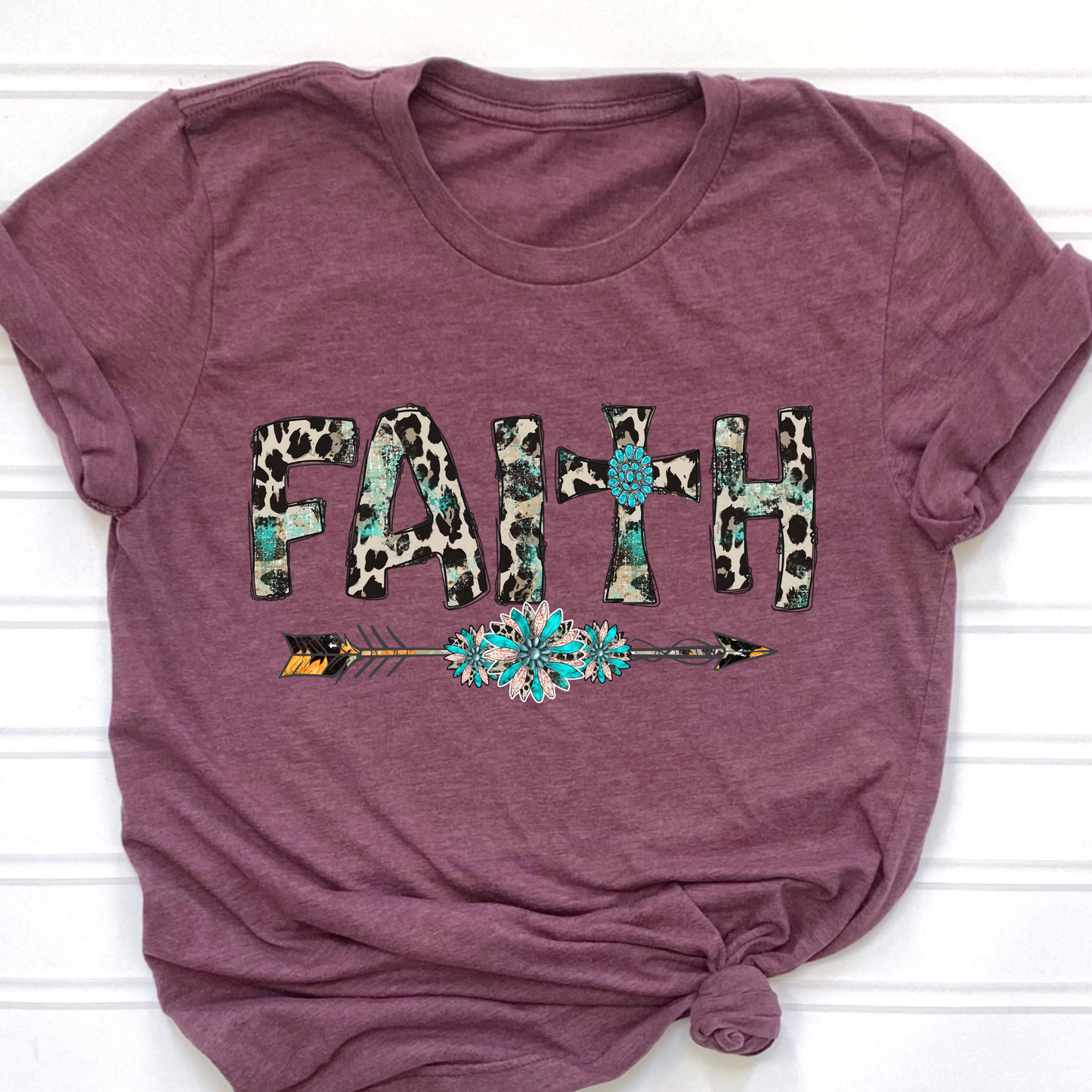 Turquoise Faith Graphic Tee