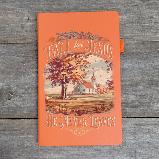 Fall For Jesus He Never Leaves  - Hard Cover