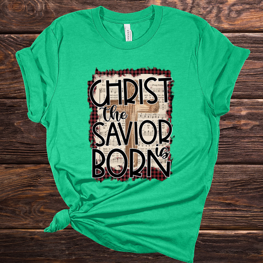 The Savior is Born Green Graphic Tee