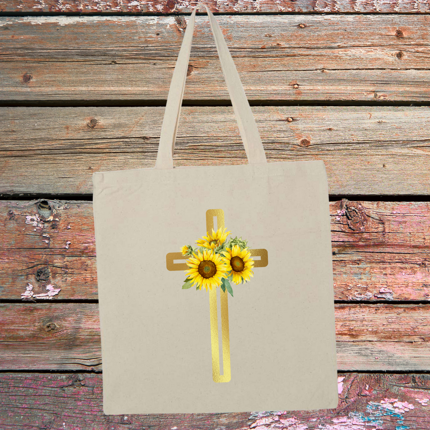 Sunflower Cross Tote